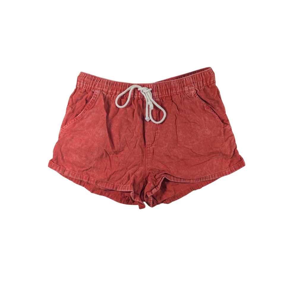Aerie Shorts Womens Small Red‎ Elastic Waist Drawstring Cotton Casual Loungewear